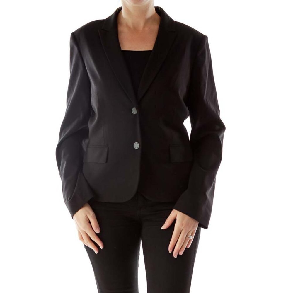 Calvin Klein Black Buttoned Blazer